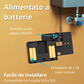Termostato WiFi a batterie per caldaia, controllo smartphone app alexa google cronotermostato intelligente da parete scatola 503, 502 programmazione settimanale e manuale