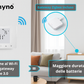 domyno CRONOTERMOSTATO WIFI A BATTERIE PROGRAMMABILE SMARTPHONE APP ALEXA TERMOSTATO CALDAIA DA PARETE O BOX 503