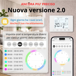 CRONOTERMOSTATO WIFI DOMYNO CON APP ALEXA GOOGLE TERMOSTATO DA PARETE O BOX 503