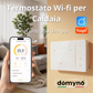 Termostato WiFi a batterie per caldaia, controllo smartphone app alexa google cronotermostato intelligente da parete scatola 503, 502 programmazione settimanale e manuale