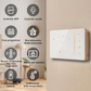 Termostato WiFi a batterie per caldaia, controllo smartphone app alexa google cronotermostato intelligente da parete scatola 503, 502 programmazione settimanale e manuale
